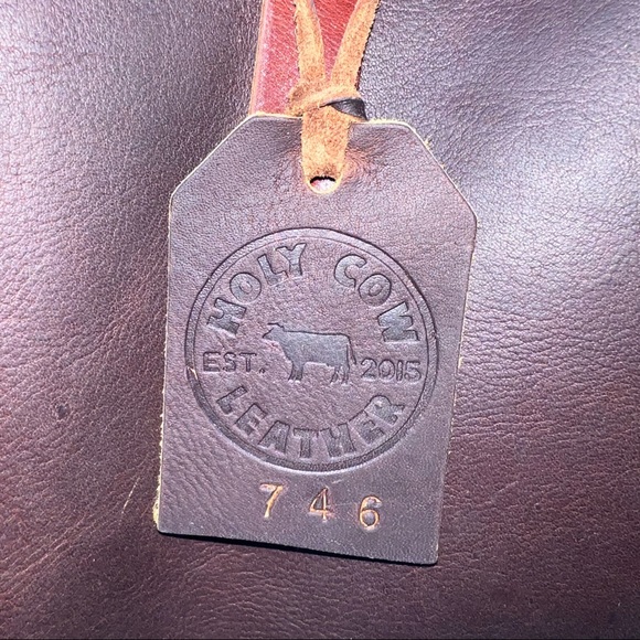 Holy Cow Leather Goods - Full Grain Medium Leather ‘Jenny’ Tote - Brown - Picture 4 of 15